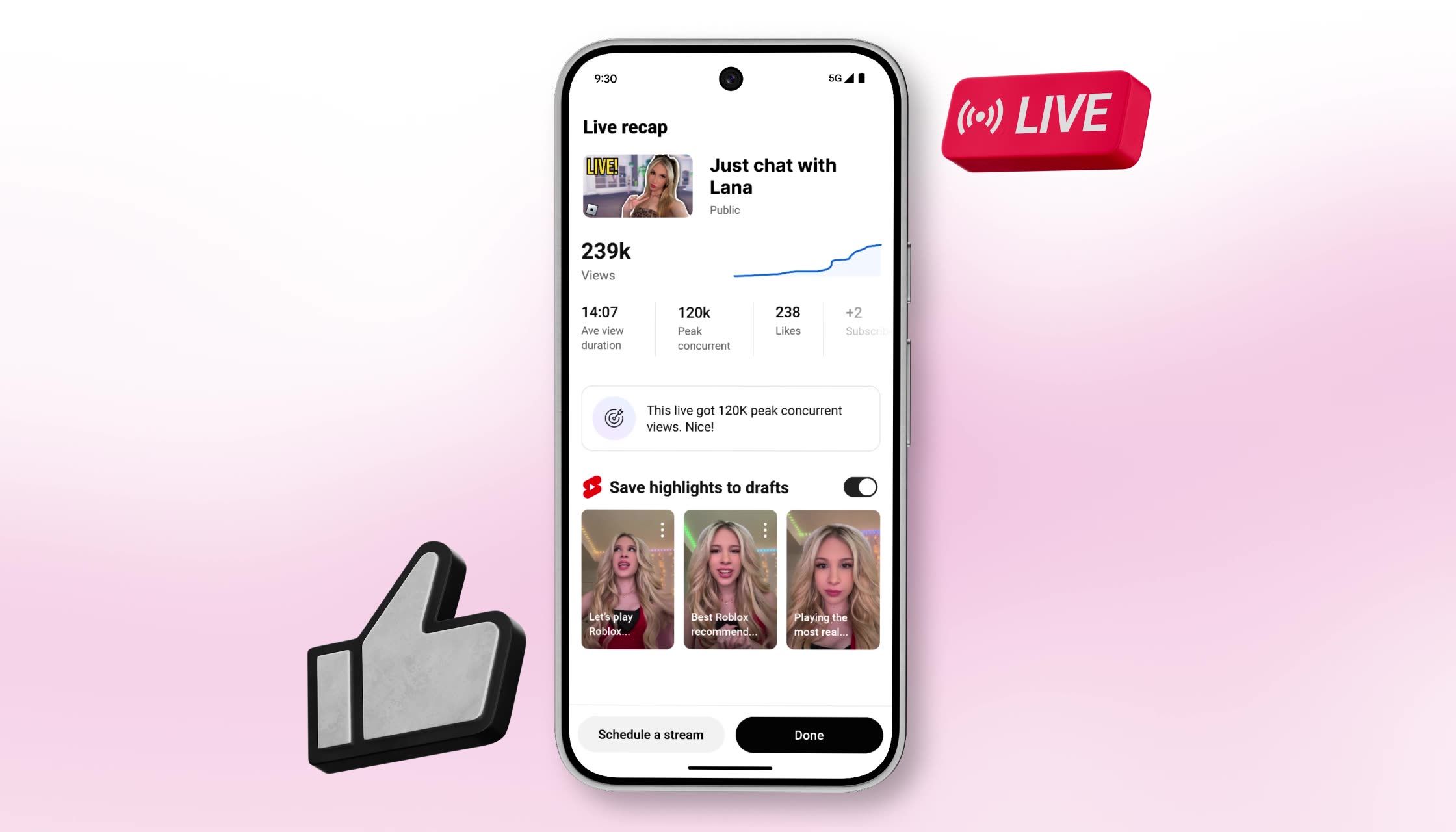 YouTube drops biggest livestream overhaul with AI highlights + dual-format streaming