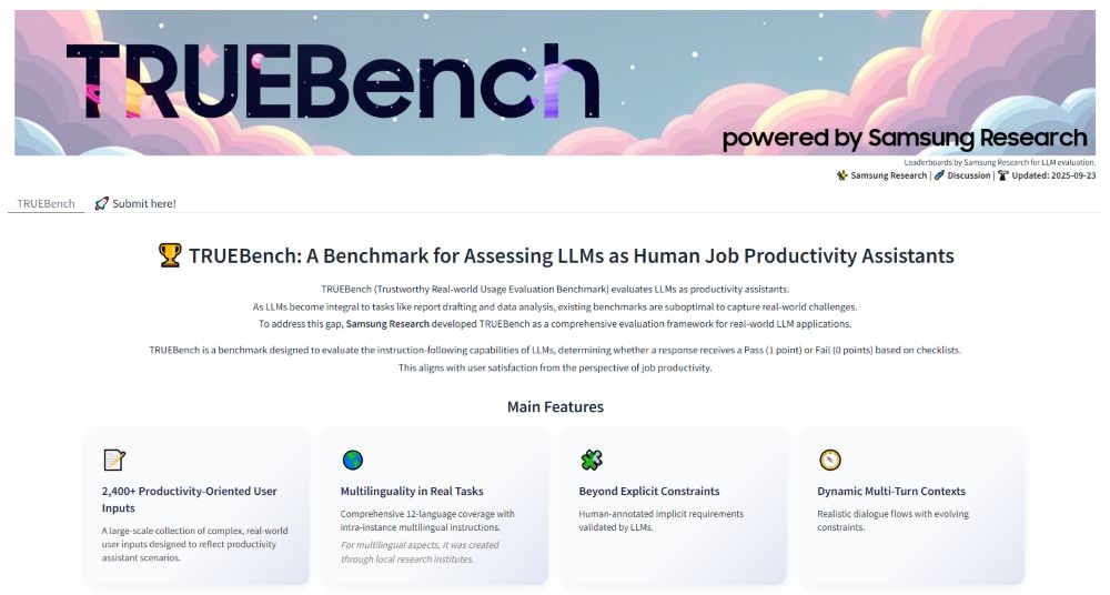 Samsung Launches TRUEBench AI Benchmark to Test Real-World Productivity