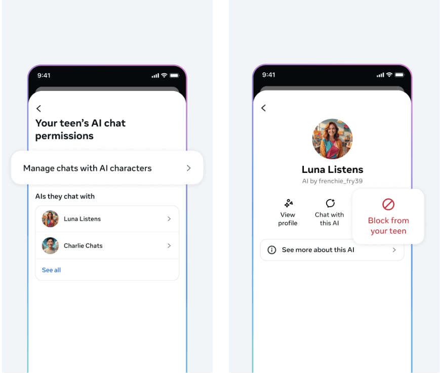 Meta rolls out parental controls for teen AI interactions