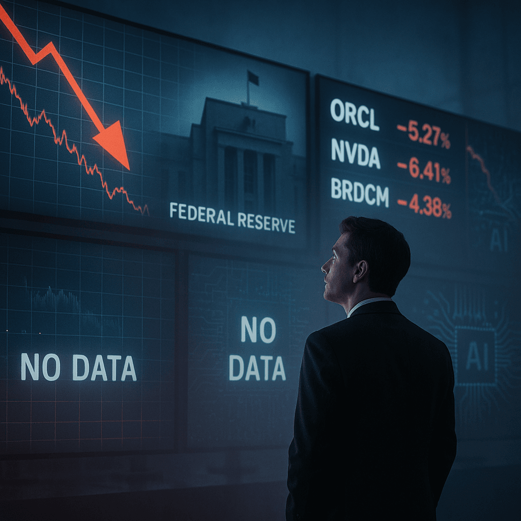 Fed Flying Blind as AI Stocks Crash Amid Data Blackout