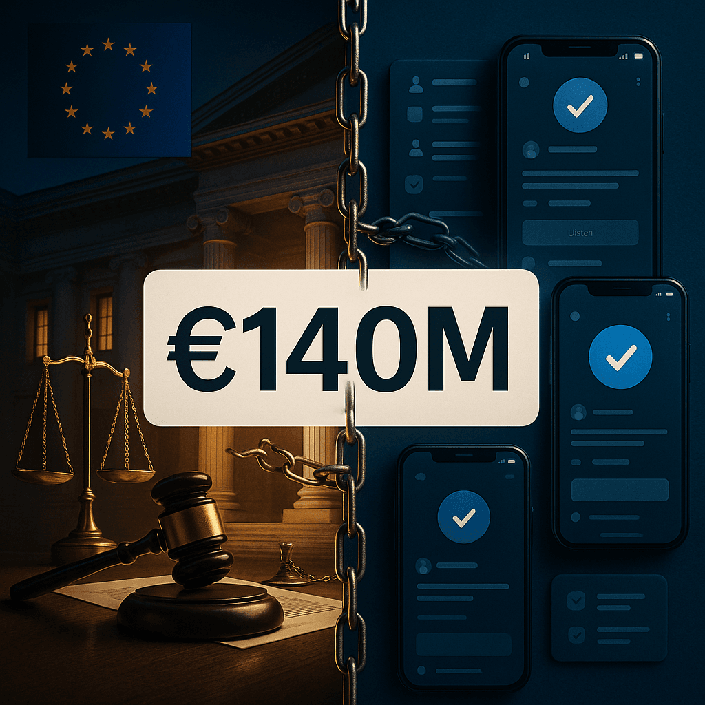 EU Hits X with $140M Fine Over Blue Check Deception