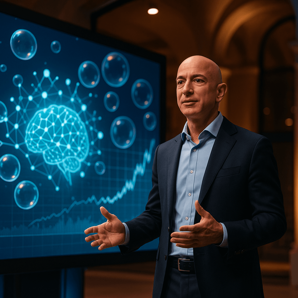 Bezos Calls AI an 'Industrial Bubble' But Sees Huge Benefits