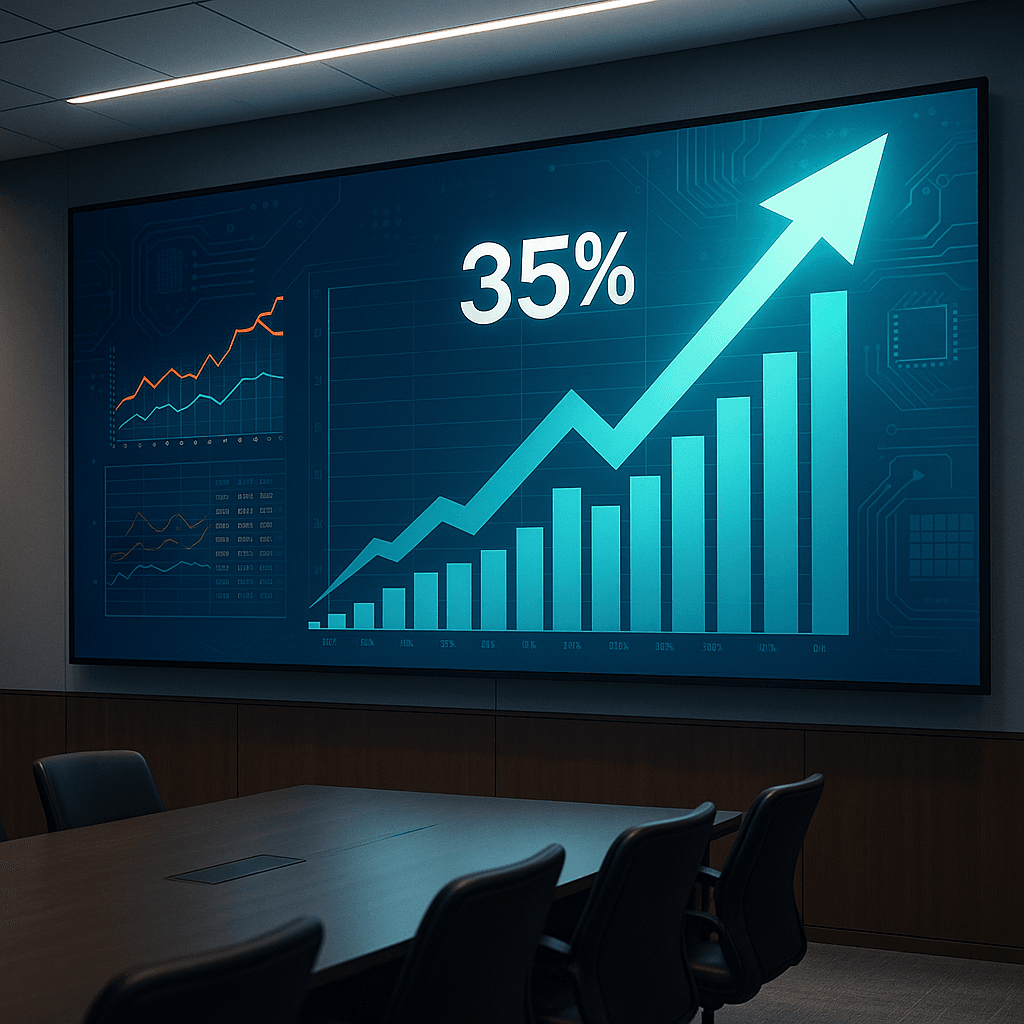 AMD targets double-digit AI chip share with 35% growth plan