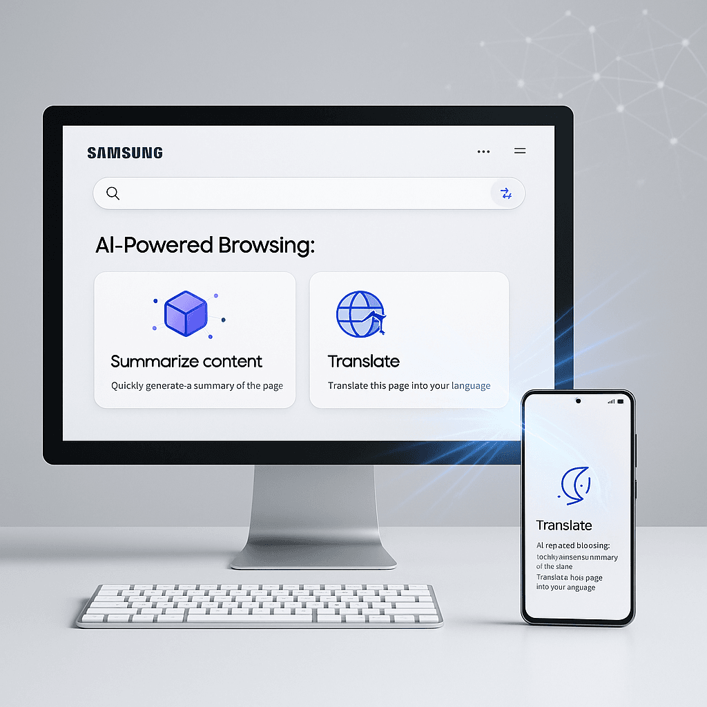 Samsung Internet Browser Launches PC Beta With Galaxy AI