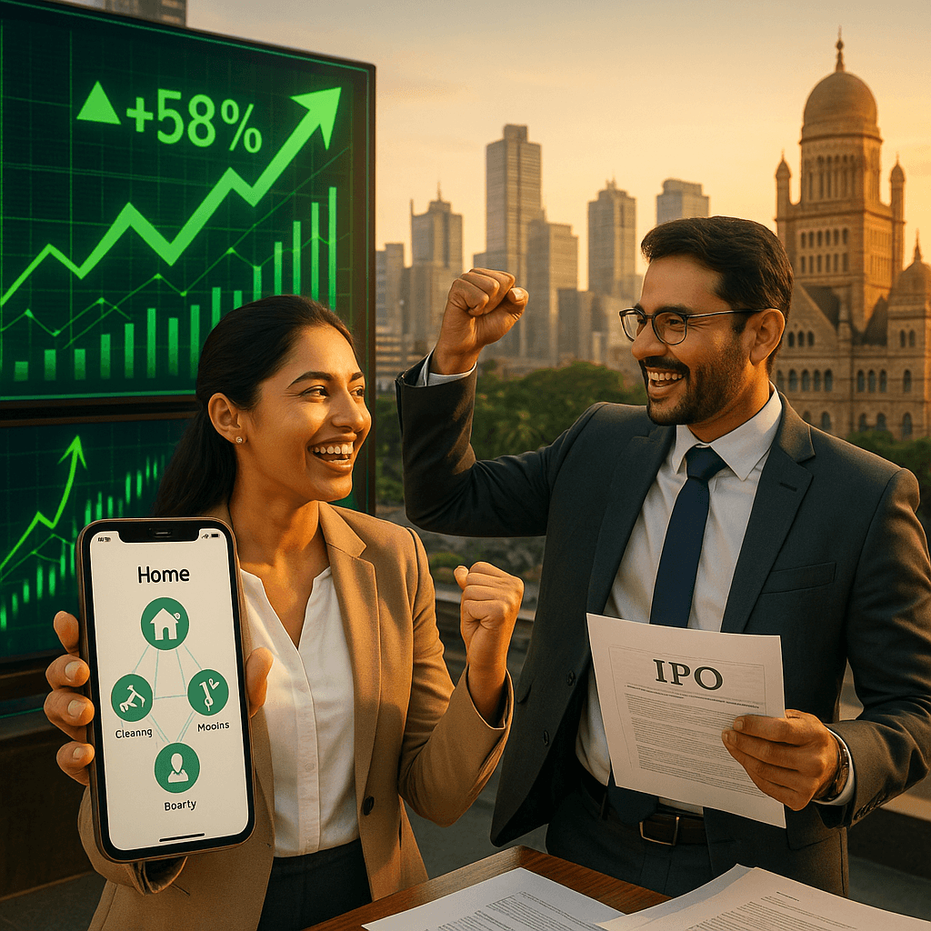 Urban Company rockets 58% on debut in India's hottest IPO