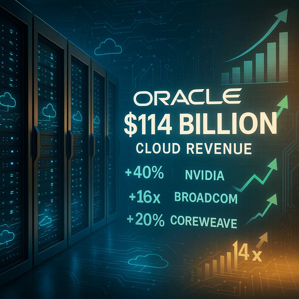Oracle's $114B AI Vision Sends Nvidia, Broadcom Soaring