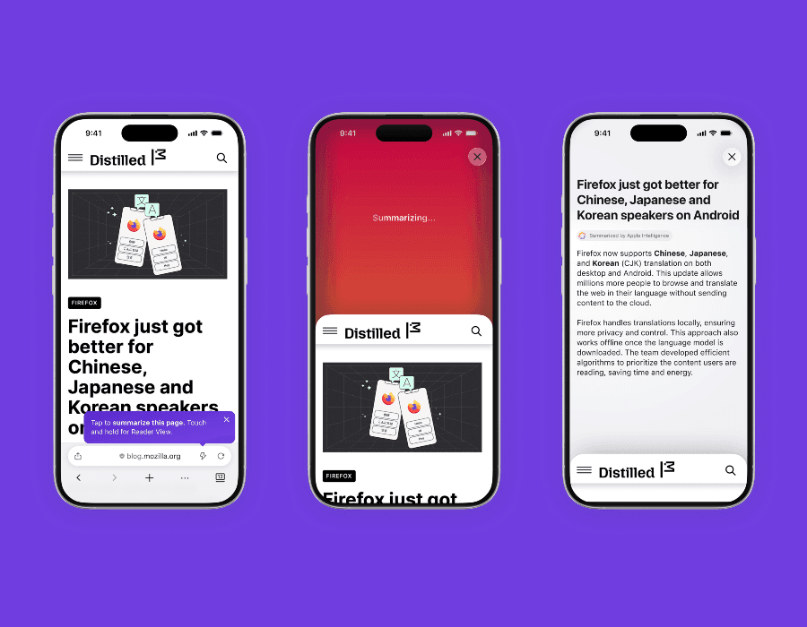 Firefox debuts shake-to-summarize AI on iPhone