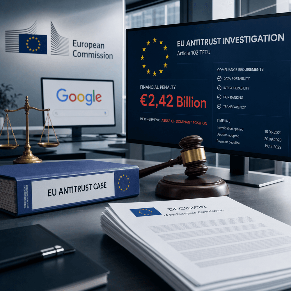 Google hit with 1 billion EUR fine under Digital Markets Act