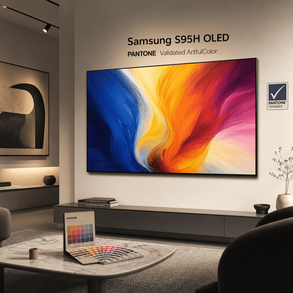 アート・デザイン・音楽 PANTONE THE PLUS SERIES Samsung S95H OLED Earns Pantone Color Certification for Art