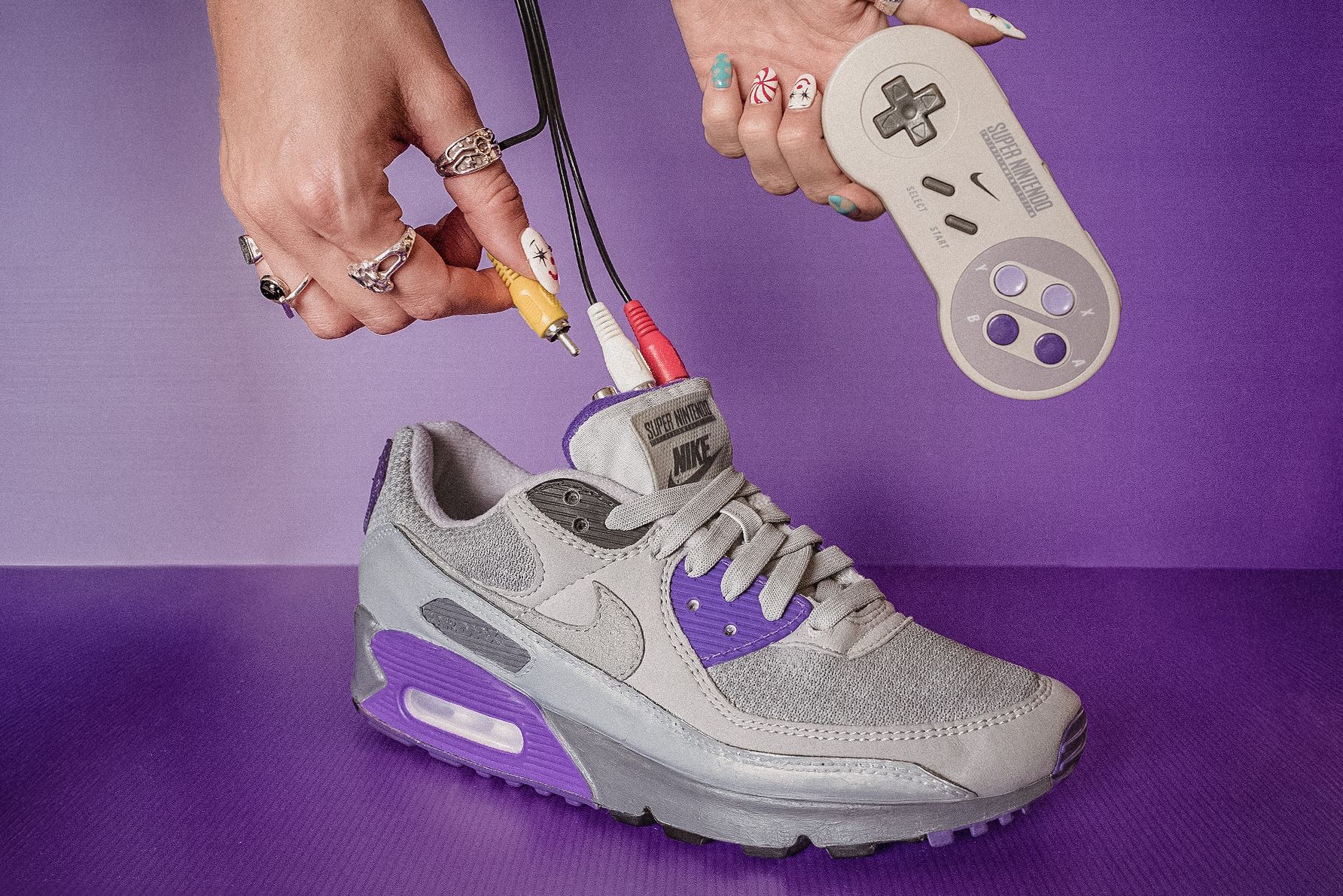 Custom Nike sneakers pack a working Super Nintendo console inside